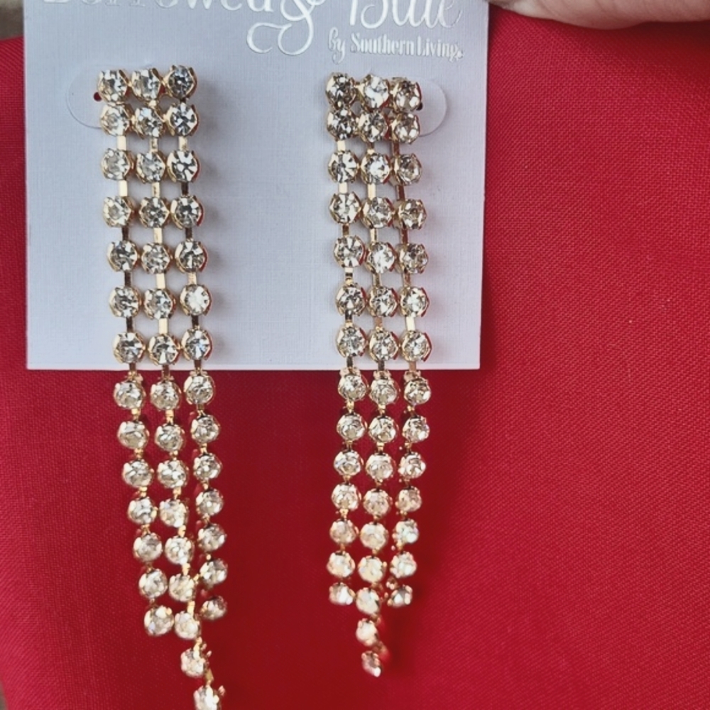 Southern Living Rhinestone Dangle Earrings